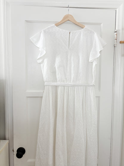 Lane Bryant Flutter Sleeve Eyelet Maxi Dress (L/XL)