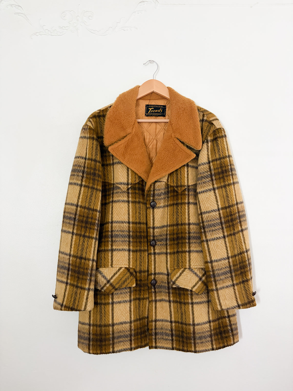 Vintage California Trends 70’s Rancher Plaid Coat