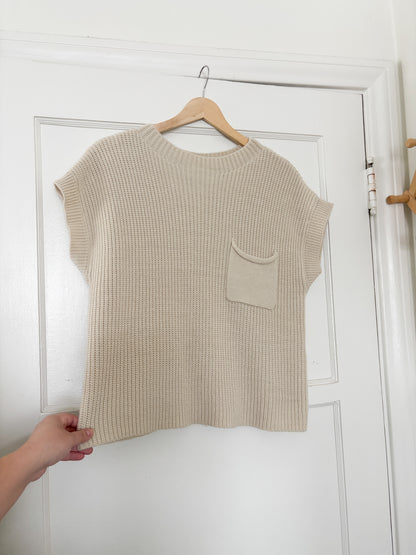 Knitted pocket top (S)