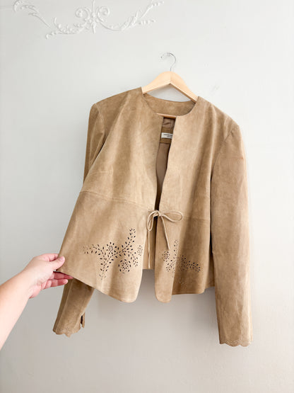 Vintage Valerie Stevens Leather Tie Jacket (L/XL)