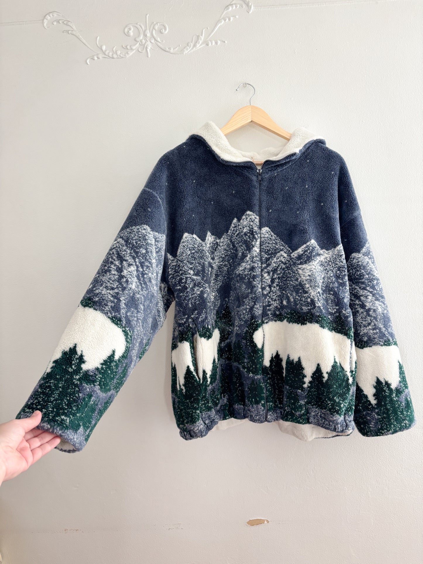 Vintage Winter Mountain Fleece Jacket