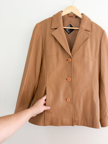 Vintage Leather Blazer Jacket (LP)