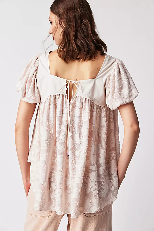 Free People Floral Baby Doll Top (M)