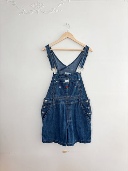 Vintage Calvin Klein Floral Embroidered Overalls (M)