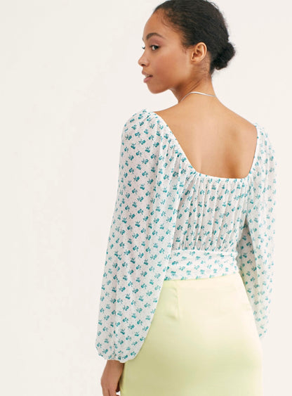 Free People floral blouse (S)