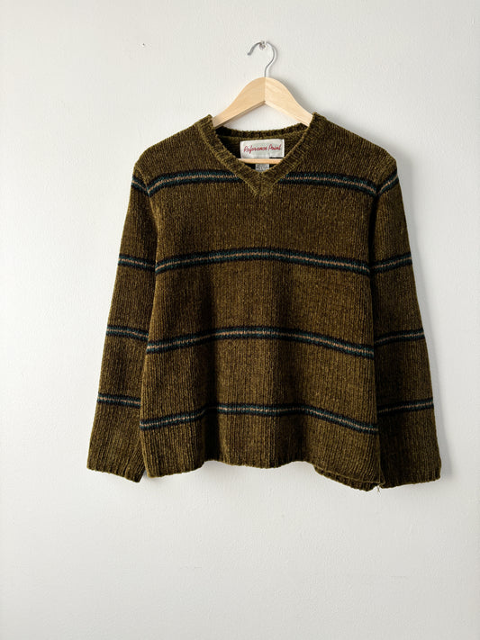 Vintage Striped Chenille Sweater