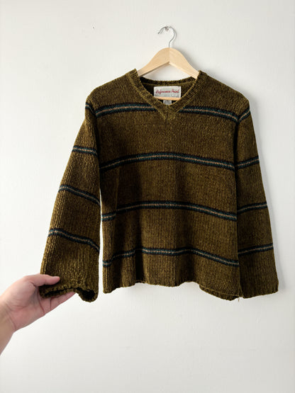 Vintage Striped Chenille Sweater