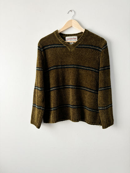 Vintage Striped Chenille Sweater