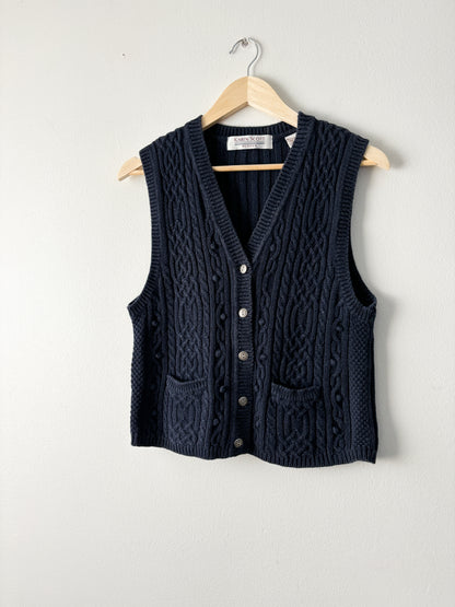Vintage Karen Scott Navy Knit Vest