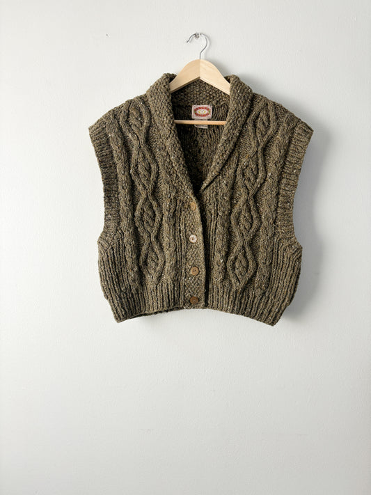 Vintage Wool Cableknit Vest