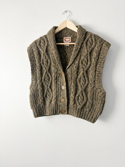 Vintage Wool Cableknit Vest