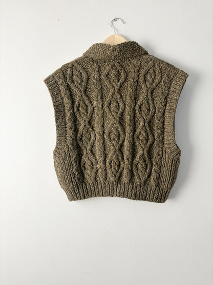 Vintage Wool Cableknit Vest