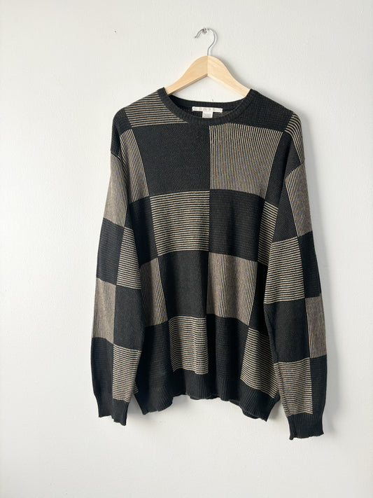 Vintage Perry Ellis Checkered Sweater