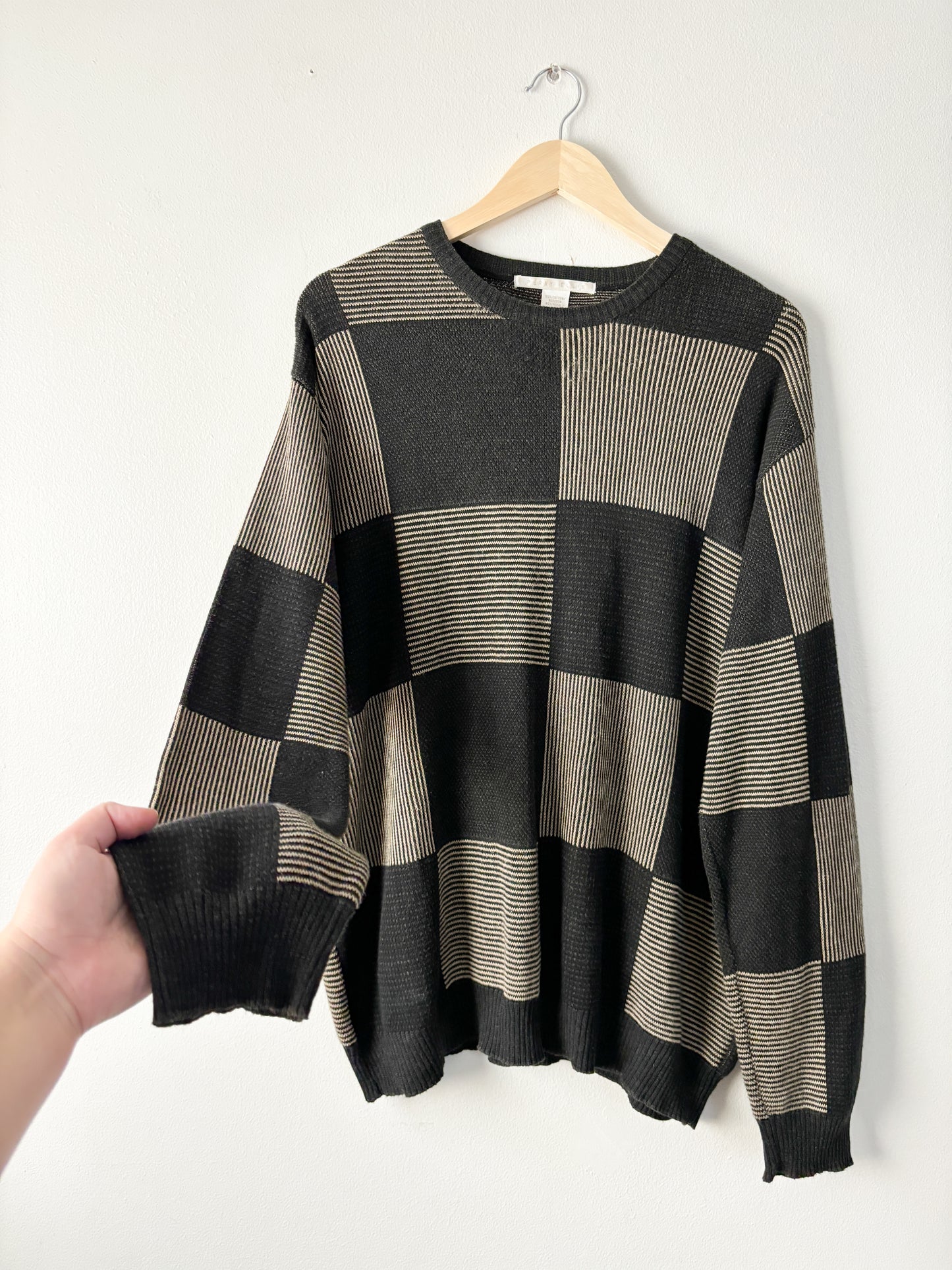 Vintage Perry Ellis Checkered Sweater