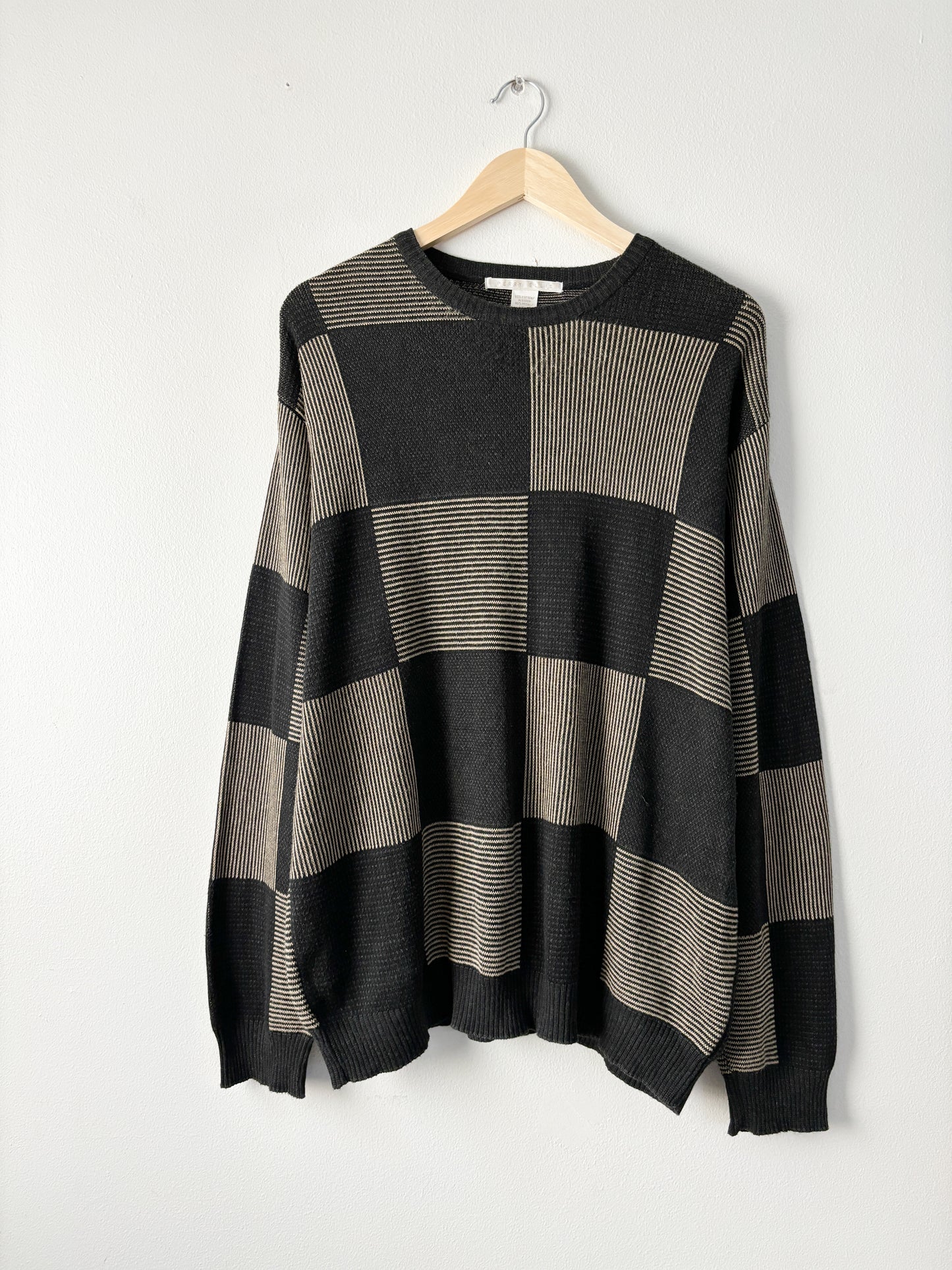 Vintage Perry Ellis Checkered Sweater
